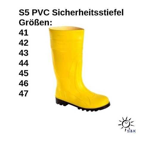 Pvc sicherheitsstiefel gr - pvc-sicherheitsstiefel, s5